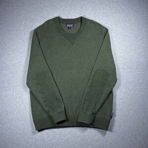 Patagonia Sweater Off Country Crewneck Mens XL Green Knit Fisherman
